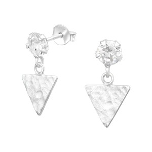 Cercei din argint in forma de triunghi cu zirconii model DiAmanti DIA39989 (Argint 925‰ 1,45 g.)